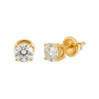 Diamant-Ohrringe 14k Gelbgold 0.97ct